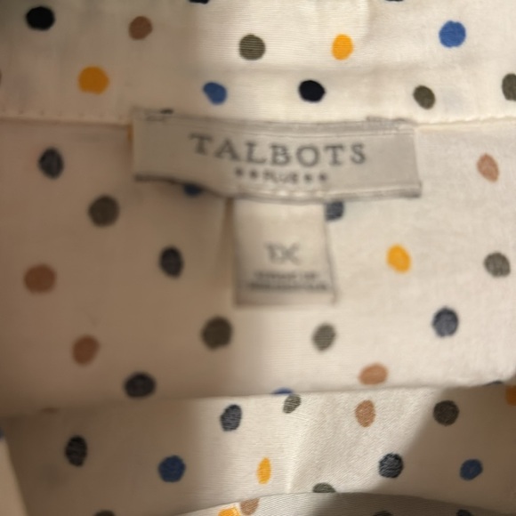 Talbots Cream and color  Polka Dot Womens  Shirt - Picture 2 of 2